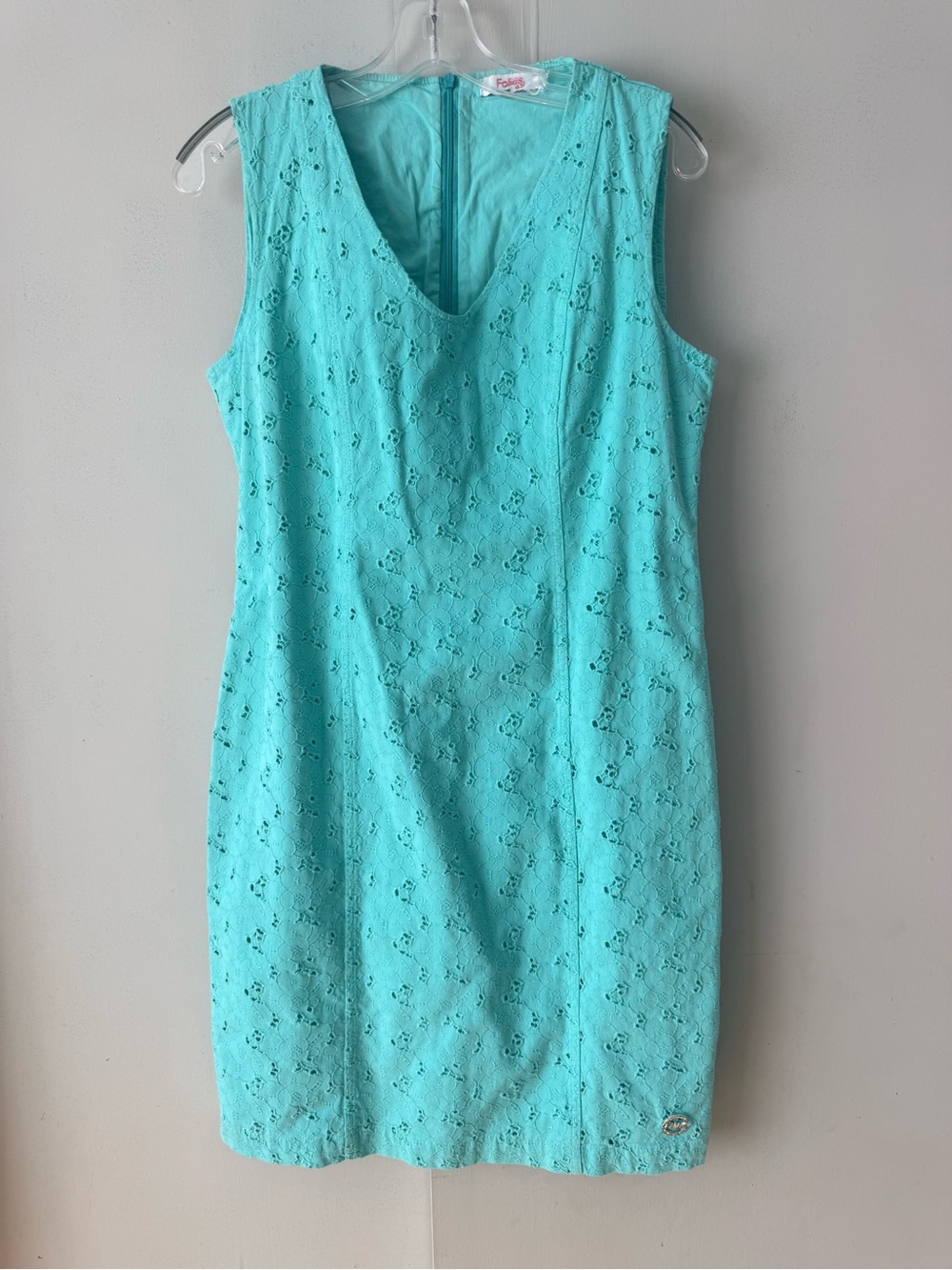 Bright Turquoise Lace Midi Dress by Polo by Ralph Lauren